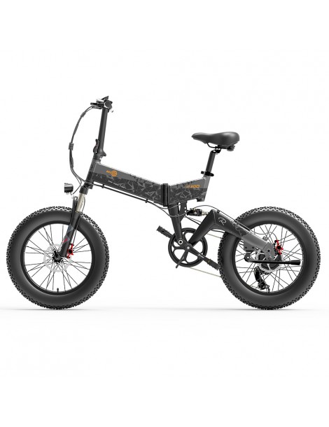 BEZIOR XF200 Bici elettrica pieghevole da 20 pollici con pneumatici grassi Motore da 1000 W Batteria da 48 V 15 Ah - Nero Grigio Offerte