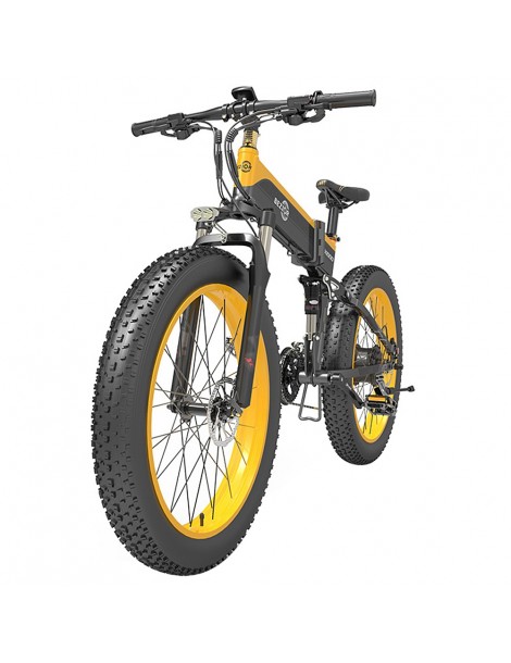 BEZIOR X1000 26 pollici Fat Tire Foldable Electric Bike 1000W Motore Panasonic 48V 12.8Ah Batteria - Nero Giallo I Più Venduti