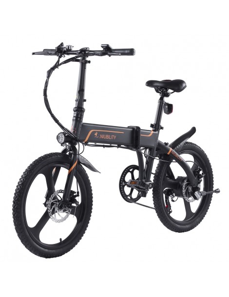 Niubility B20 20 Inch Bicicletta elettrica pieghevole 350W Motore 42V 10.4 Ah Batteria – Nero Italia