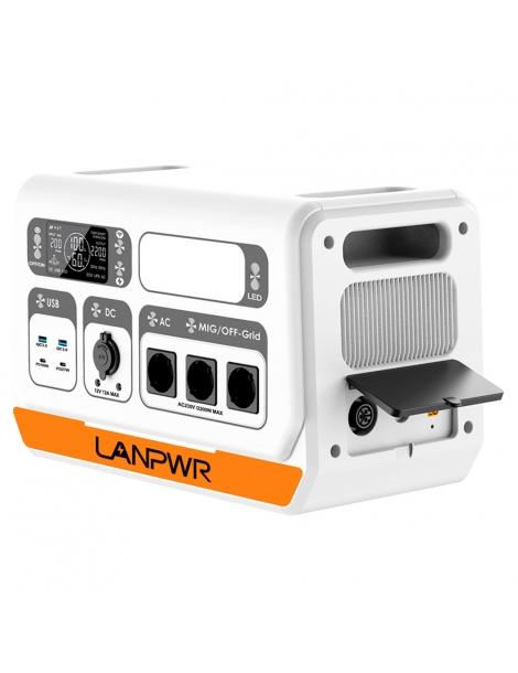 LANPWR 2200PRO Stazione di alimentazione portatile con inverter on-grid supporto 200W/400W/600W/800W - Spina UE Promozione