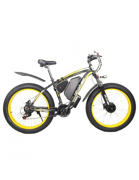 GOGOBEST GF700 26*4.0 Pneumatici Grassi Mountain Bike Elettrica 1000W Motore Brushless 48V 17 5Ah Batteria – Giallo Economico