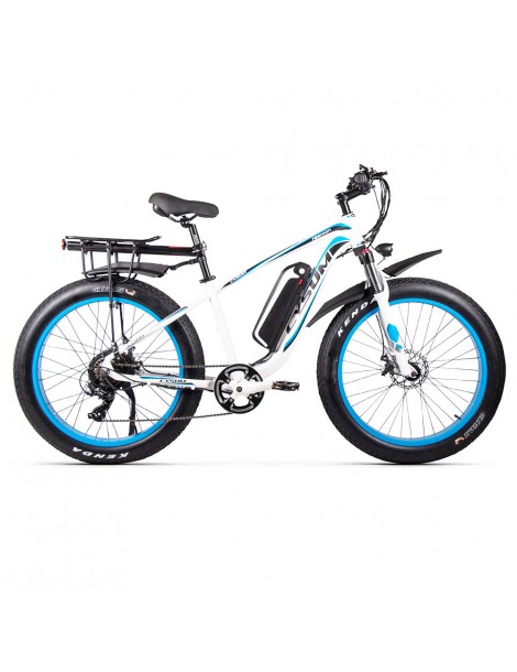 CYSUM M980 Pneumatici Grassi da 26 pollici Bicicletta Elettrica 1000W Motore Brushless 17Ah Batteria rimovibile - Nero Blu Online