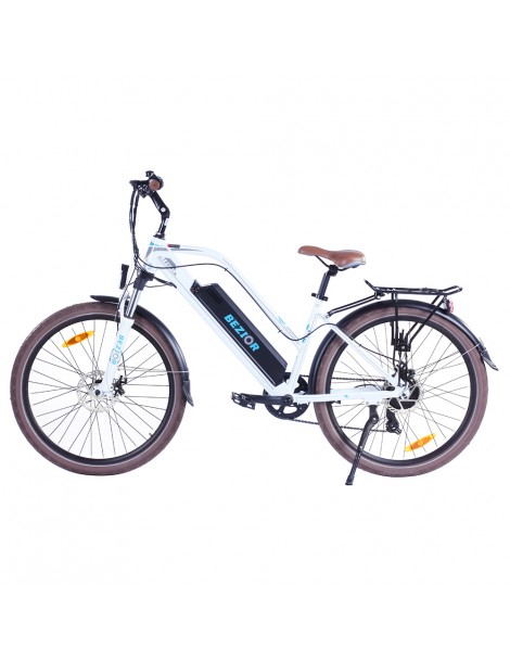 Bezior M2 Pro Ciclomotore elettrico 500W Motore 12.5Ah Batteria-Bianco In Vendita