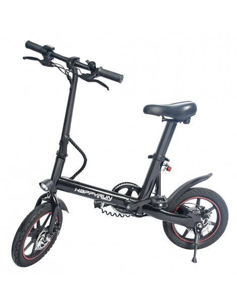 Happyrun HR-X40 Bicicletta elettrica leggera motore da 350W batteria da 36V 6Ah velocità massima 25km/h - Nero Offerte