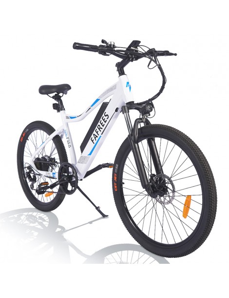 FAFREES F100 26' Bici elettrica 33 KMPH Mountain Ebike Adulti 350 W Motore 48 V 11 6 Ah Batteria rimovibile-Bianco Vendita Economica