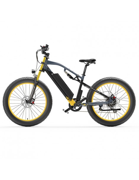 LANKELEISI RV700 16Ah 48V 1000W Bicicletta elettrica - Nero Giallo I Più Venduti