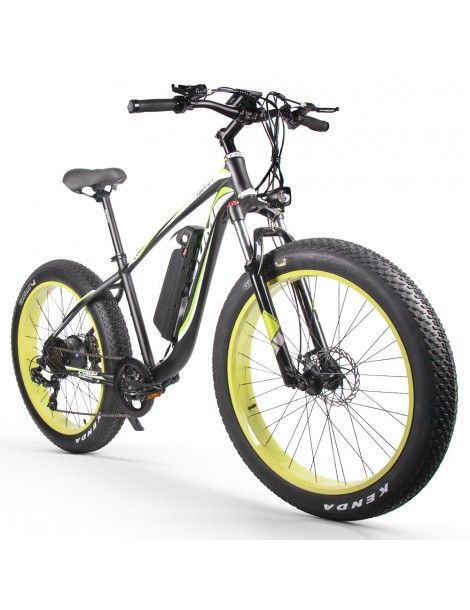 CYSUM M980 Pneumatici Grassi da 26 pollici Bicicletta Elettrica 1000W Motore Brushless 17Ah Batteria rimovibile - Nero Verde Nuova