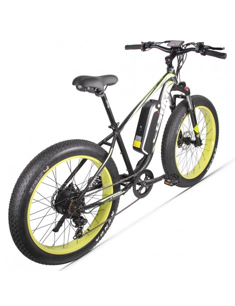 CYSUM M980 Pneumatici Grassi da 26 pollici Bicicletta Elettrica 1000W Motore Brushless 17Ah Batteria rimovibile - Nero Verde Nuova