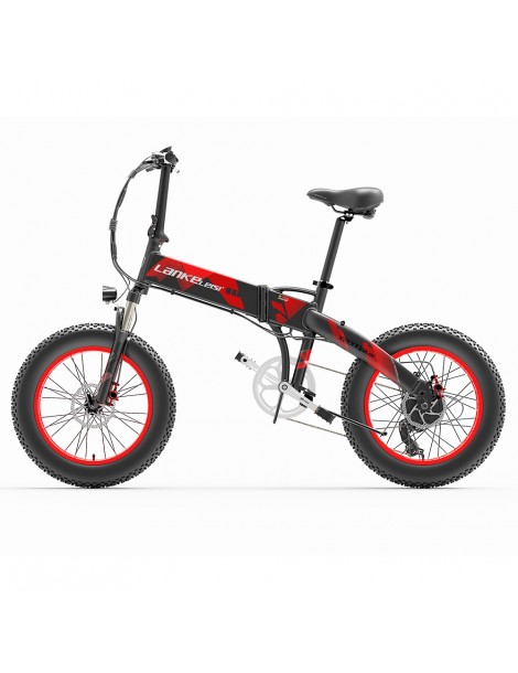 LANKELEISI X2000PLUS 10.4Ah 48V 1000W Ciclomotore Elettrico Bici Pieghevole Moda