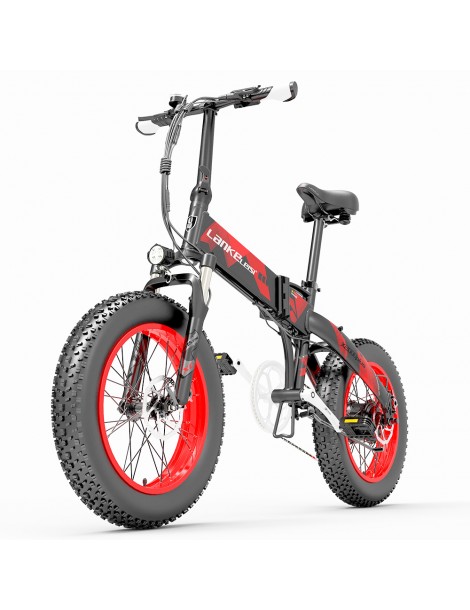LANKELEISI X2000PLUS 10.4Ah 48V 1000W Ciclomotore Elettrico Bici Pieghevole Moda