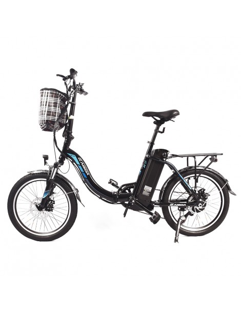 KAISDA K7 Ciclomotore elettrico pieghevole bicicletta da montagna motore 350W SHIMANO a 7 velocità controllo APP - Nero Pezzi Unici