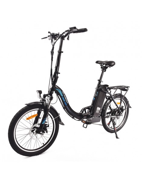 KAISDA K7 Ciclomotore elettrico pieghevole bicicletta da montagna motore 350W SHIMANO a 7 velocità controllo APP - Nero Pezzi Unici