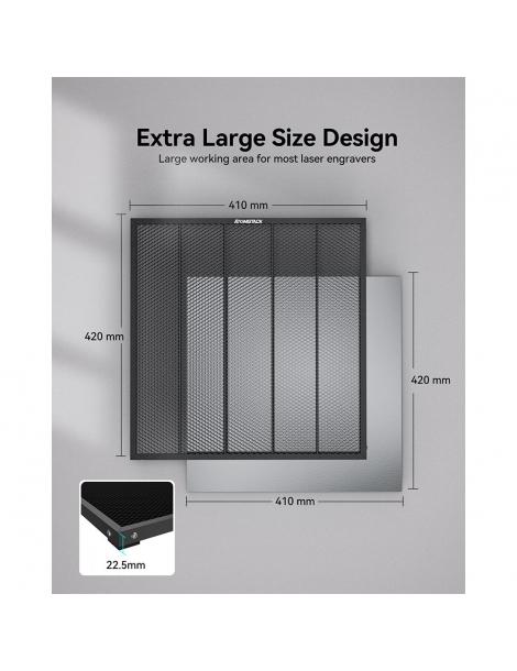 ATOMSTACK F4 420x410mm Letto laser Tavolo di lavoro a nido d'ape Offerte esclusive