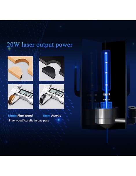 LONGER RAY5 20W Incisore laser spot laser 0 08*0 1 mm touchscreen a colori chipset 32 bit connessione APP 375*375 mm Liquidazione