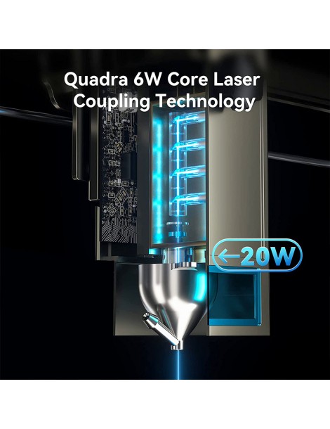 ATOMSTACK S20 Pro 20W Taglierina incisore laser con kit di assistenza pneumatica senza messa a fuoco laser a diodi quad-core Enormi risparmi