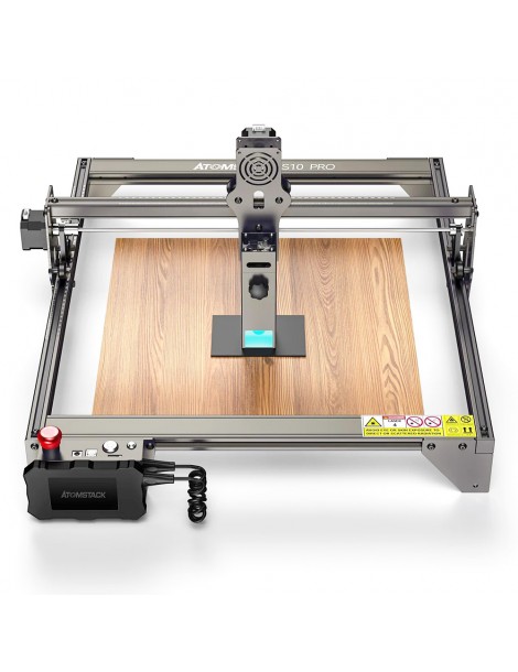 Taglierina per Incisione Laser ATOMSTACK S10 Pro 10W Potenza Macchina 50W Messa a Fuoco Fissa Spot Compresso 0 08x0 06mm Consegna Veloce