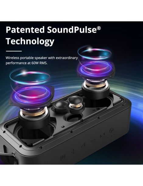 Tronsmart Force Pro 60W Speaker Bluetooth ATS2835 IPX7 - Nero Online
