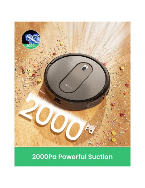 Vactidy T6 Aspirapolvere Robot con aspirazione da 2000Pa auto-ricarica batteria da 2500mAh 100minuti di autonomia Shopping Online