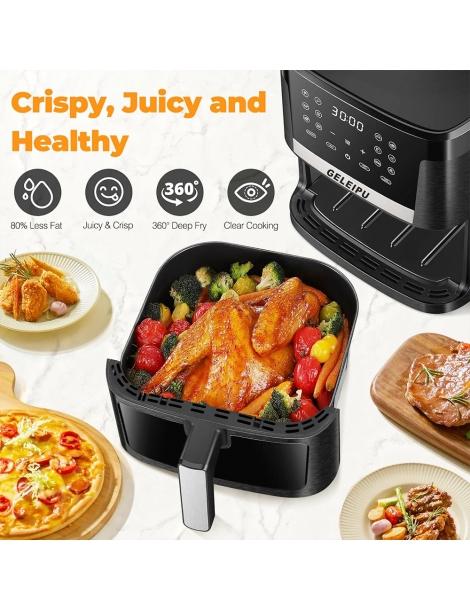 GELEIPU DL27 Friggitrice ad aria da 7 5 quarti potenza 1700W finestra di visualizzazione funzioni 12 in 1 Vendite Flash