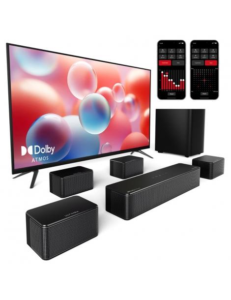 ULTIMEA Poseidon D80 Kit di altoparlanti subwoofer Soundbar a 7.1 canali Dolby Atmos 460 W di potenza di picco Offerta temporanea