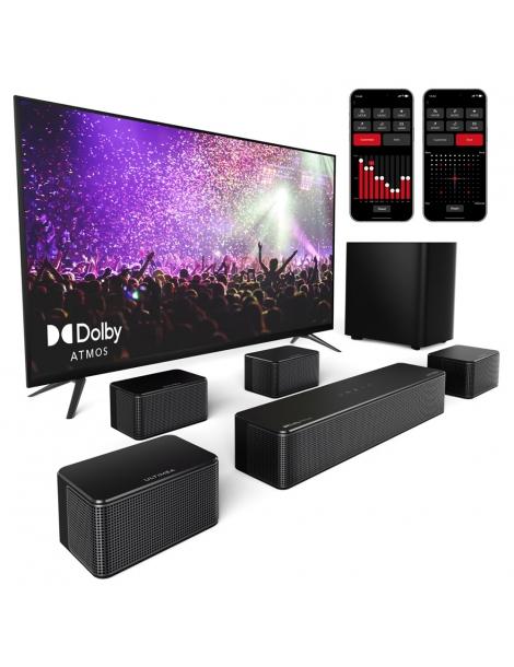 ULTIMEA Poseidon D80 Kit di altoparlanti subwoofer Soundbar a 7.1 canali Dolby Atmos 460 W di potenza di picco Offerta temporanea