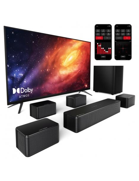 ULTIMEA Poseidon D80 Kit di altoparlanti subwoofer Soundbar a 7.1 canali Dolby Atmos 460 W di potenza di picco Offerta temporanea