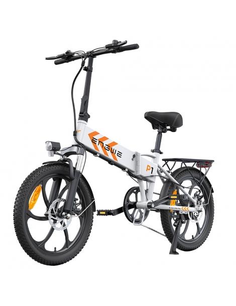 ENGWE P1 Bicicletta elettrica pieghevole pneumatico 20*3 pollici motore 250W batteria 36V 13Ah - Bianco Rilascio limitato