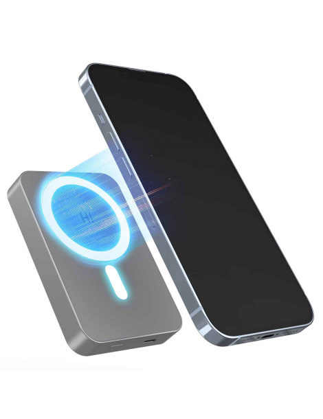 HINOVO MB1-10000 10000mAh Power Bank Wireless Magnetico in Metallo Batteria Mag-Safe per iPhone 14/13/12 In vendita