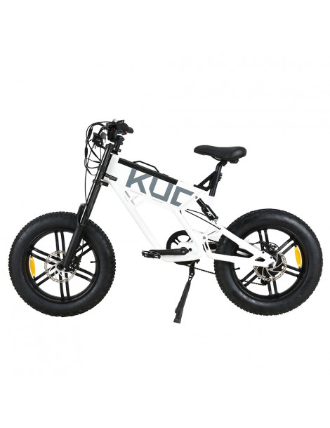 KUGOO T01 20*4.0 Pollici Pneumatici Bicicletta elettrica Motore 48V 500W Batteria 13Ah Velocità Massima 38km/h - Bianco Italia