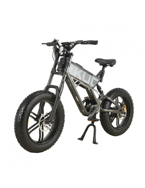 KUGOO T01 20*4.0 Pollici Pneumatici Bicicletta elettrica Motore 48V 500W Batteria 13Ah Velocità Massima 38km/h - Grigio In Linea