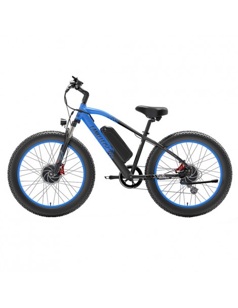 LANKELEISI MG740 PLUS 26*4.0'' Pneumatici Bici Elettrica 1000W*2 Doppio Motore 48V 17.5Ah Batteria - Blu Qualità