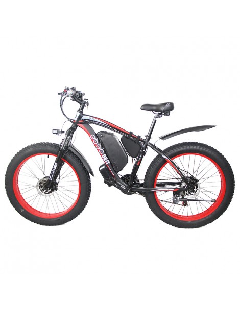 GOGOBEST GF700 26*4.0 Pneumatici Grassi Mountain Bike Elettrica 1000W Motore Brushless 48V 17 5Ah Batteria – Rosso Promozione Limitata