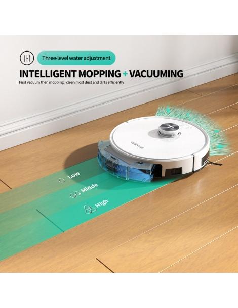 Tesvor S7 Pro Robot Aspirapolvere con Funzione Mop Aspirazione 6000Pa Navigazione Laser Pattumiera 600ml Novità