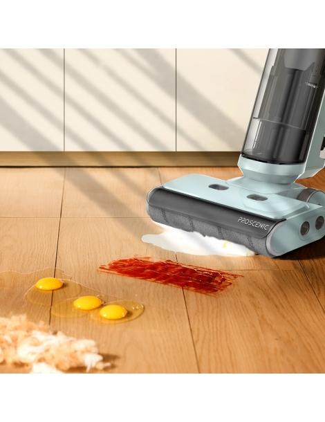 Proscenic WashVac F20 Aspirapolvere a secco senza filo autopulente aspirazione 15KPa - Blu Presa