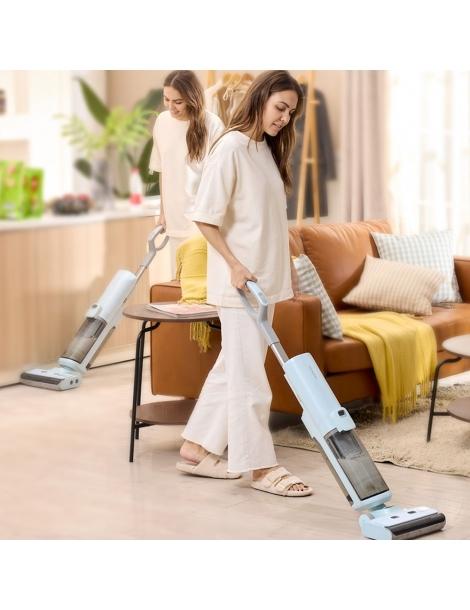 Proscenic WashVac F20 Aspirapolvere a secco senza filo autopulente aspirazione 15KPa - Blu Presa