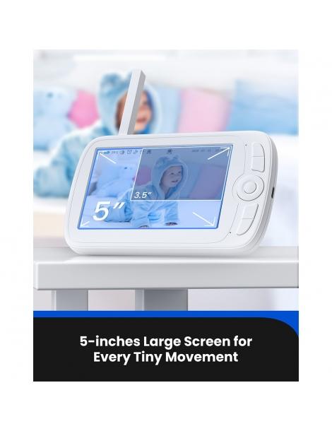 Baby Monitor Proscenic BM300 telecamera HD 1080P schermo da 5 pollici visione notturna audio a due vie Vendita Economica