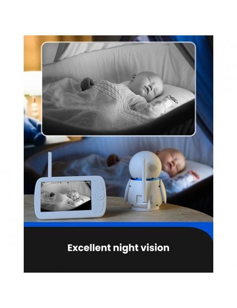 Baby Monitor Proscenic BM300 telecamera HD 1080P schermo da 5 pollici visione notturna audio a due vie Vendita Economica