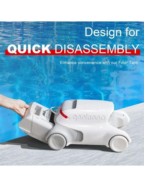 Genkinno P1 Aspiratore robotico per piscina senza fili motore da 100W navigazione intelligente serbatoio dell'acqua da 2 4L Nuova