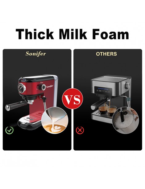 Sonifer SF3558 1450W Caffettiera elettrica per caffè espresso pompa a 15 bar cappuccinatore con schiuma di latte Vendite stagionali