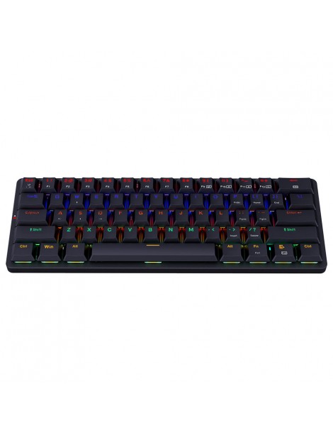 K615-R Elise Tastiera meccanica cablata Rabinbow retroilluminata a LED interruttore blu ultrasottile a 61 tasti - Nero Offerta San Valentino