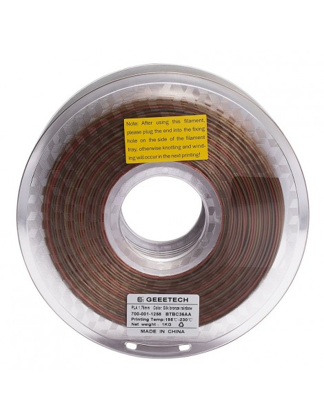 Geeetech Filamento Silk PLA per stampante 3D precisione dimensionale 1 75 mm /- 0 03 mm Bobina da 1 kg - Arcobaleno di bronzo Vendita calda