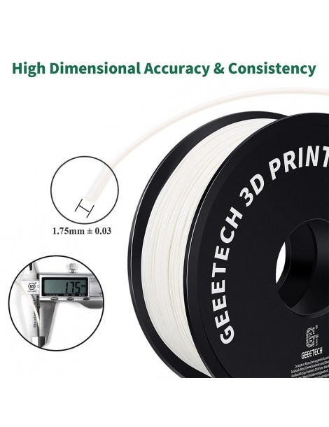 Geeetech Filamento ABS per stampante 3D precisione dimensionale 1 75 mm /- 0 03 mm Bobina da 1 kg (2 2 libbre) - Bianco Online Outlet