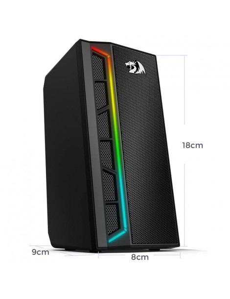 Calliope RGB Altoparlanti per PC Desktop suono potenziato a 2.0 canali e controllo del volume con cavo da 3 5 mm - Nero Offerte giornaliere