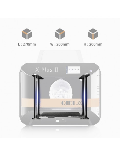 QIDI X-PLUS 2 Stampante 3D di Livello Industriale Doppio Asse Z Touch Screen A Colori Da 4 3 Pollici 270x200x200mm Offerte speciali