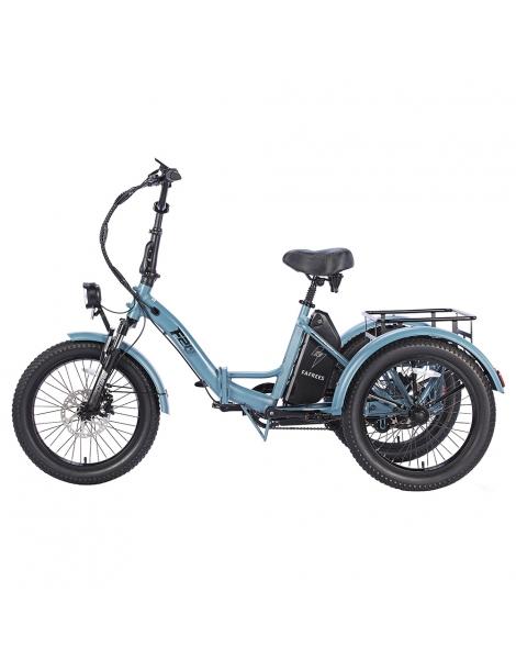 FAFREES F20 Mate Triciclo elettrico motore brushless 500W batteria 48V/18.2Ah pneumatici grassi 20*3.0 pollici - Blu Solo un giorno rimasto