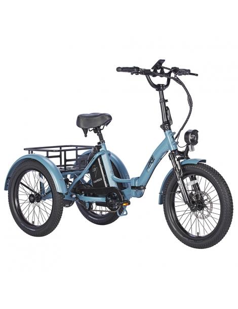 FAFREES F20 Mate Triciclo elettrico motore brushless 500W batteria 48V/18.2Ah pneumatici grassi 20*3.0 pollici - Blu Solo un giorno rimasto