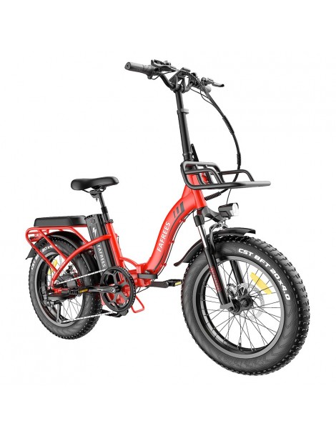 FAFREES F20 Max 20*4.0 Grassi da 20 Pollici Bicicletta Elettrica Pieghevole - Batteria al Litio da 22.5Ah 500W - Rosso Officina