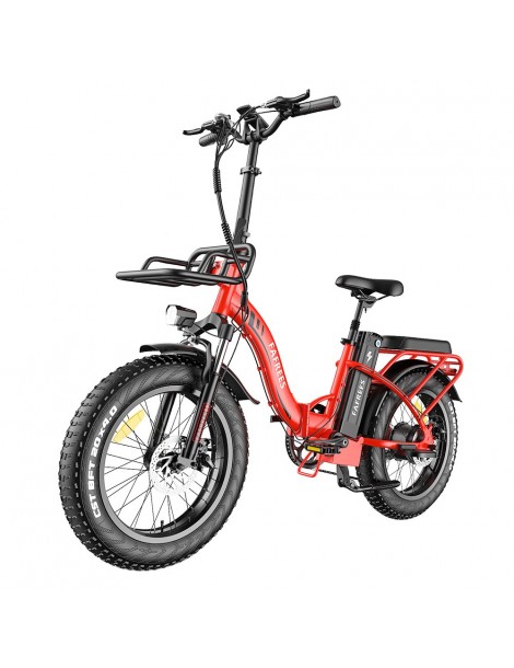 FAFREES F20 Max 20*4.0 Grassi da 20 Pollici Bicicletta Elettrica Pieghevole - Batteria al Litio da 22.5Ah 500W - Rosso Officina