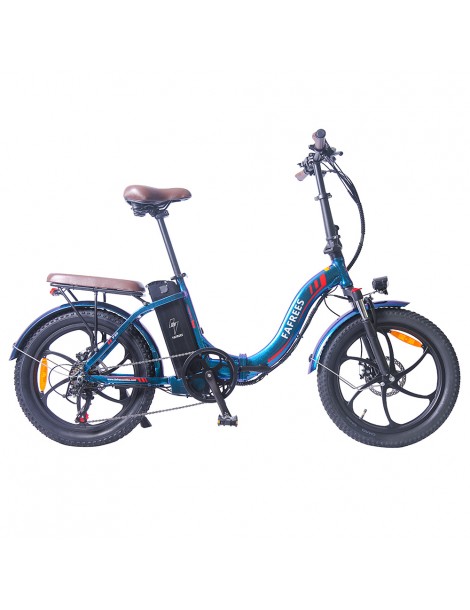 FAFREES F20 Pro 20 pollici Pneumatici Bicicletta Elettrica Pendolare Pieghevole 36V 18Ah Batteria al Litio 250W - Blu Duty-free