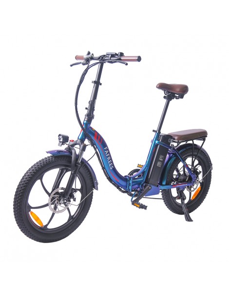 FAFREES F20 Pro 20 pollici Pneumatici Bicicletta Elettrica Pendolare Pieghevole 36V 18Ah Batteria al Litio 250W - Blu Duty-free
